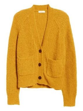 A.L.C. Mustard Yellow Cleveland Cardigan Large